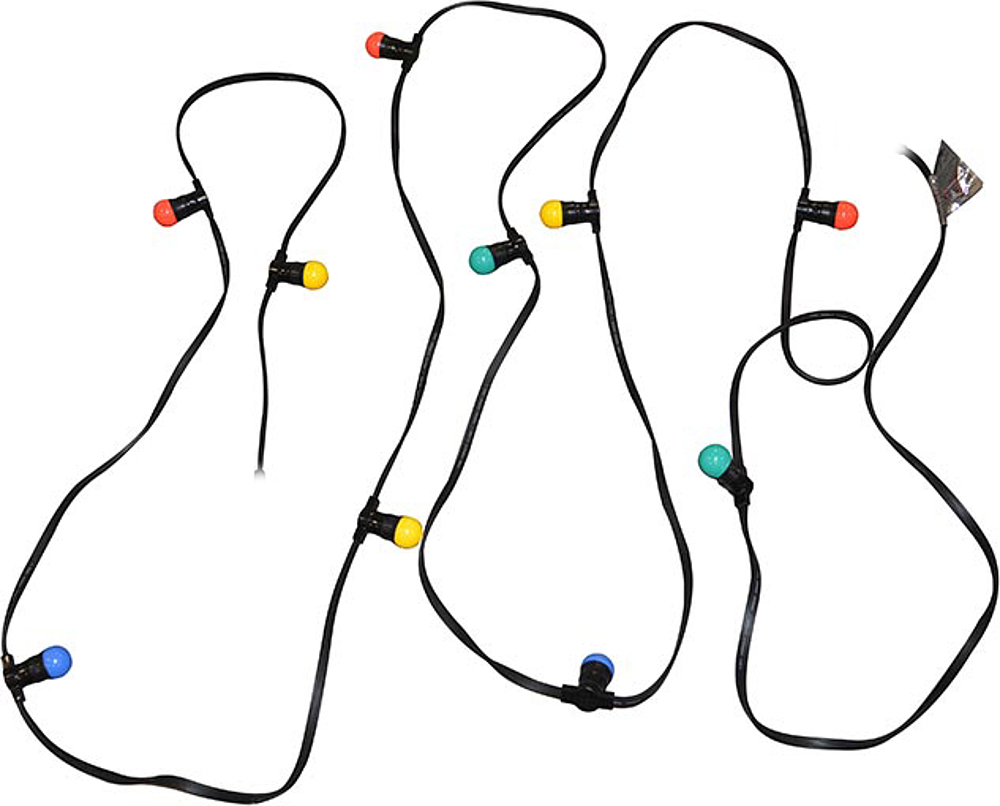 GUIRLANDE FORAINE CABLE PLAT NOIR 10M 10